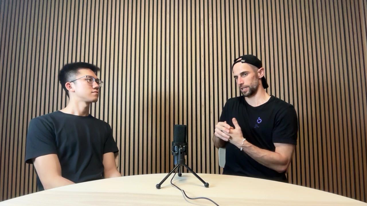 Chong Ing Kai and the interviewer discussing journaling and self-awareness