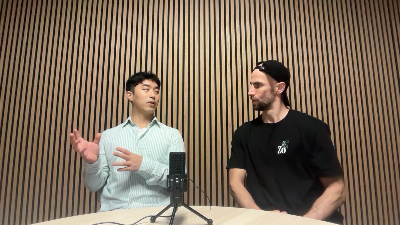 Daniel Im explaining Belief Market as a TikTok for opinions